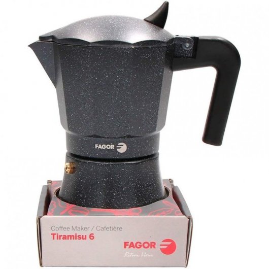 Italienische Kaffeemaschine für Tiramisu von Fagor, 6 Tassen aus Aluminium