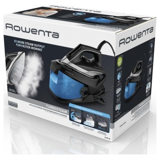 Rowenta Turbosteam VR8320 Centro de Planchado 6.5 Bares 2600W Negro/Azul