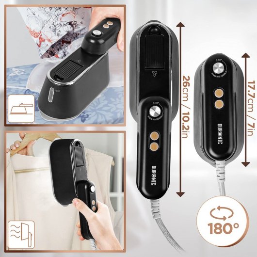 Duronic Hs90 Plancha de Vapor Vertical Portátil 1200W