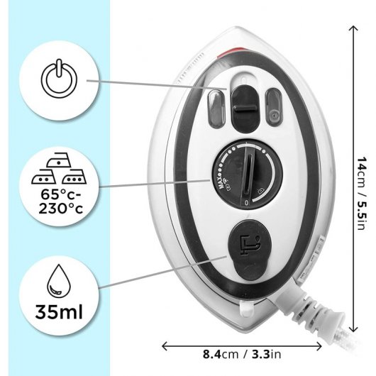 Duronic SI3 Mini Plancha de Viaje 400W