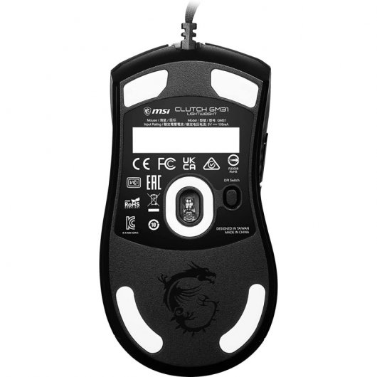 Souris de jeu RGB légère MSI Clutch GM31 12000 DPI
