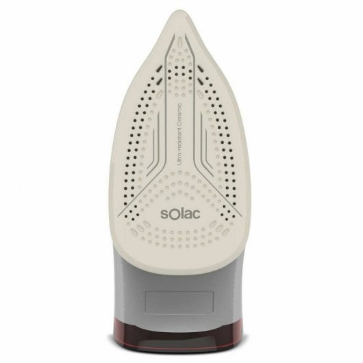 Solac S91869600 fer à repasser Fer à repasser à sec ou à vapeur Semelle en céramique 2800 W Cerise, Blanc