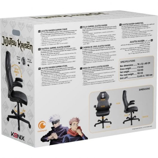 Konix Jujutsu Kaisen Silla Gaming Blanca/Negra