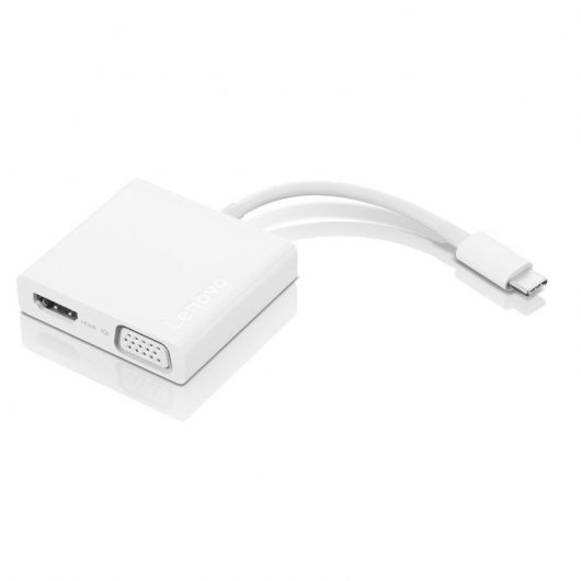 Lenovo Adaptador USB-C para VGA/HDMI 4K/USB 3.0 Branco