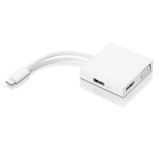Lenovo Adaptador USB-C para VGA/HDMI 4K/USB 3.0 Branco