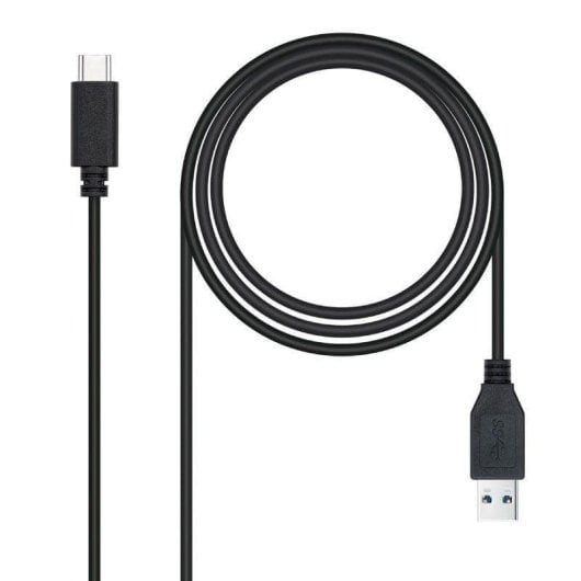 Cable Nanocable USB 3.1 Gen2 USB-C a USB-A 10Gbps 3A 2m Negro