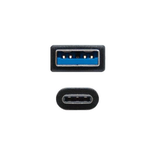Cable Nanocable USB 3.1 Gen2 USB-C a USB-A 10Gbps 3A 2m Negro