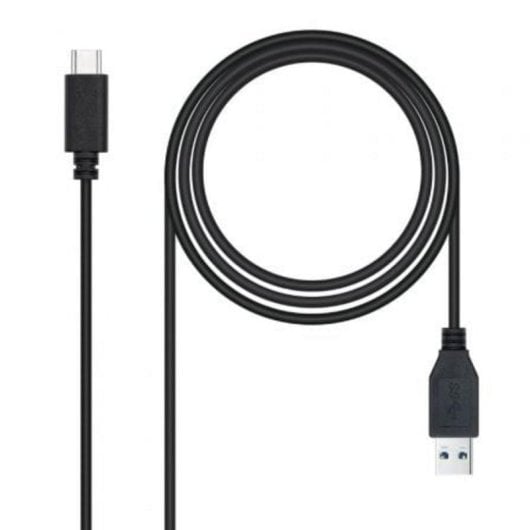 Cable Nanocable USB 3.1 Gen2 USB-C a USB-A 10Gbps 3A 2m Negro