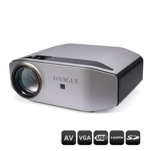 Projetor La Vague LV-HD500 FullHD 3400 Lúmenes 200" LED LCD Portátil Altifalante Integrado