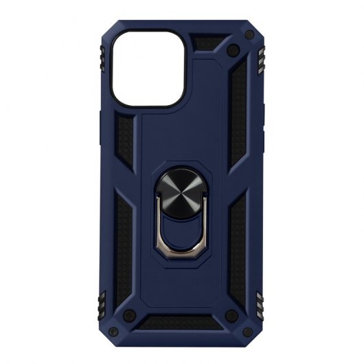 Avizar Funda Antigolpes 2 Materiales Anillo Soporte Vídeo Azul para iPhone 13