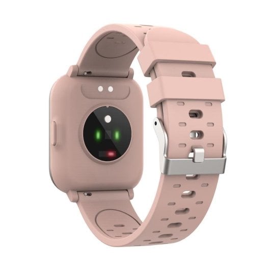 Denver SW-164 Bluetooth 38mm IPS Boîtier Rose Bracelet Noir Taille Unique IP68 SpO2 Pulsomètre