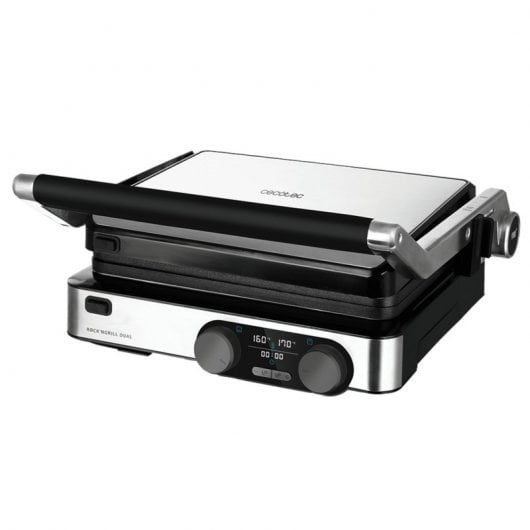 Cecotec Rock’nGrill Dual Parrilla Eléctrica con Apertura 180º 200W