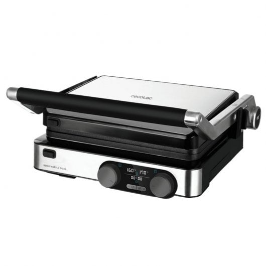 Griglia elettrica doppia Cecotec Rock'nGrill con apertura a 180º 200W