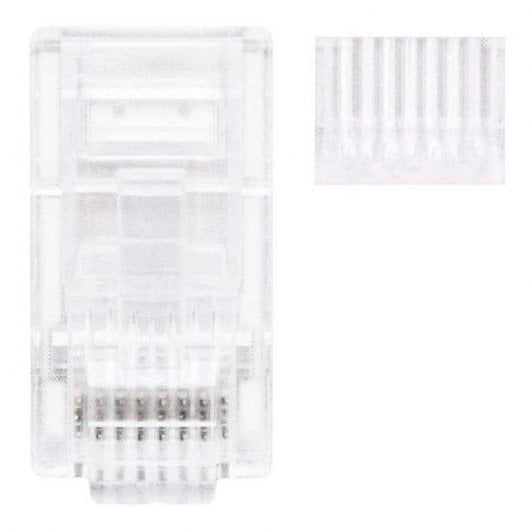 Conectores nanocabos para cabo de rede RJ45 UTP Cat.6 50 unidades