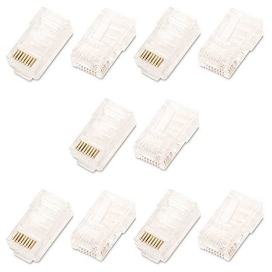 Conectores nanocabos para cabo de rede RJ45 UTP Cat.6 50 unidades