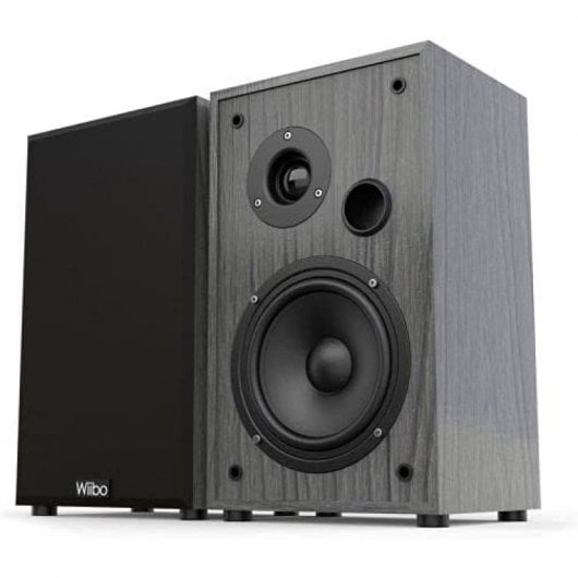 Wiibo String 10 Pareja de Altavoces HiFi Estantería 100W Negro