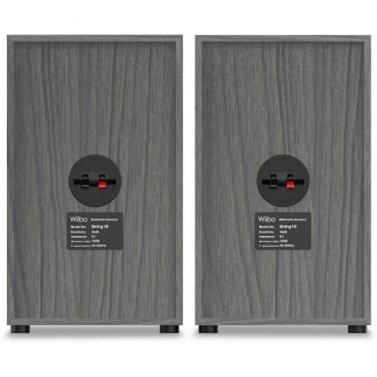 Wiibo String 10 Pareja de Altavoces HiFi Estantería 100W Negro