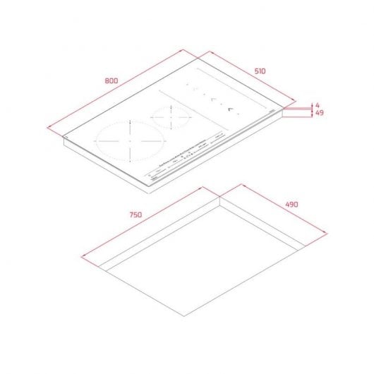 Teka IZS 86630 MST Placa de Inducción 4 Zonas 80cm Negra