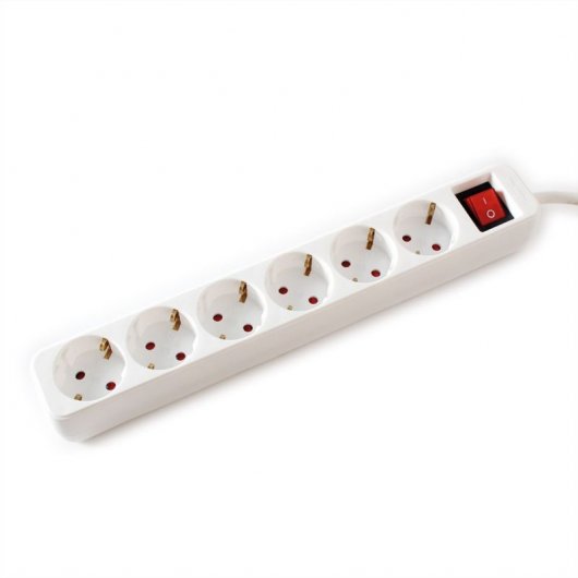 Value Regleta 6 Tomas con Interruptor 3M Blanca