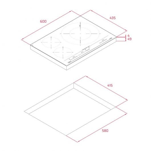 Teka IZC 53320 MSP Placa de Inducción 3 Zonas 60cm Negra