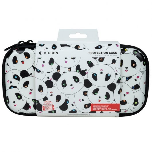 Estojo de transporte rígido Bigben Pandas para Nintendo Switch/Lite/OLED