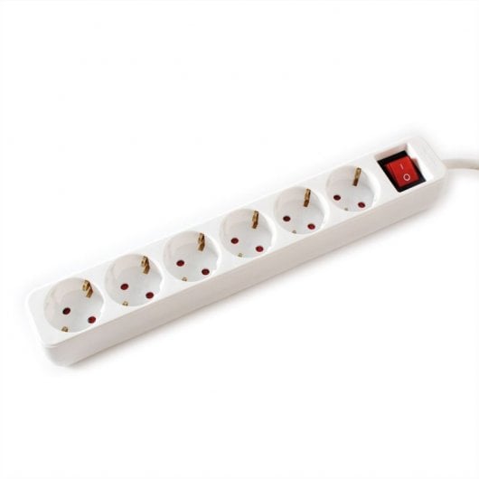 Value multiprise 6 prises avec interrupteur 6M blanc