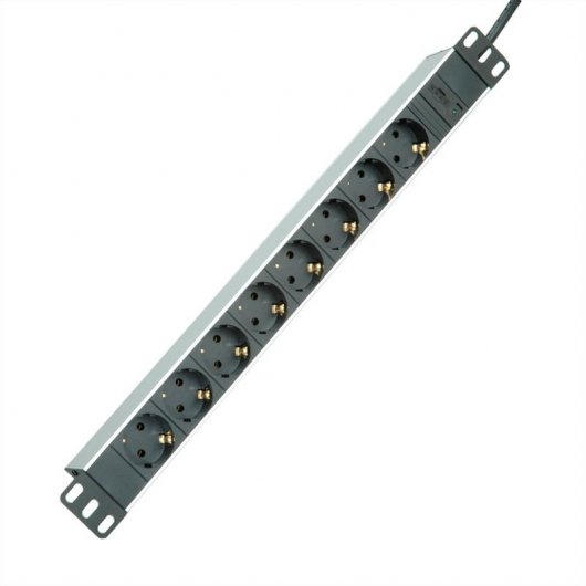 Roline Multipresa per Armadi Rack 19" 8 Uscite LEC320 e Cavo C14 2M Alluminio