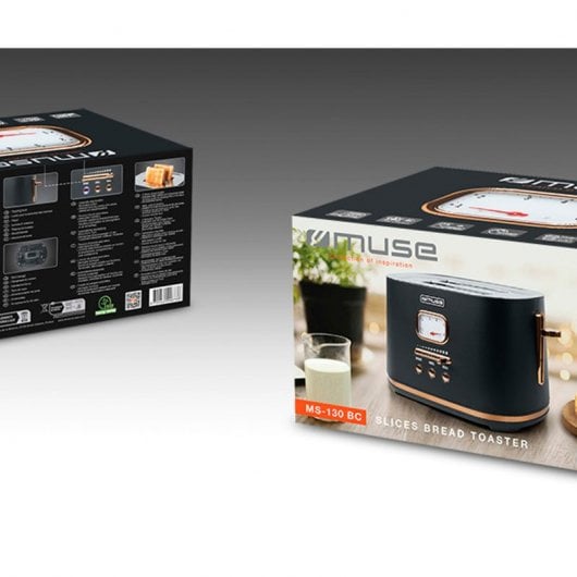 Muse MS-130 BC 2-Scheiben-Toaster 1000W schwarz