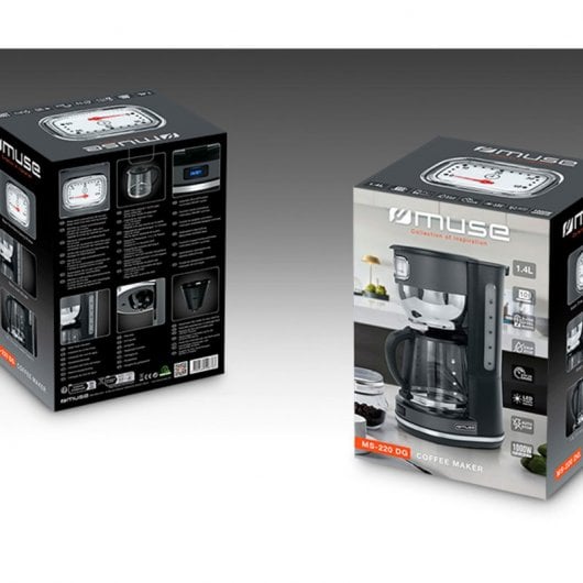 Macchina per caffè americano Muse MS-220 DG 1,4 L 1000 W Grigio