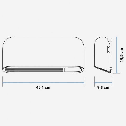Universal Blue Cayo Largo 4020W Calefactor Split para Baño 2000W