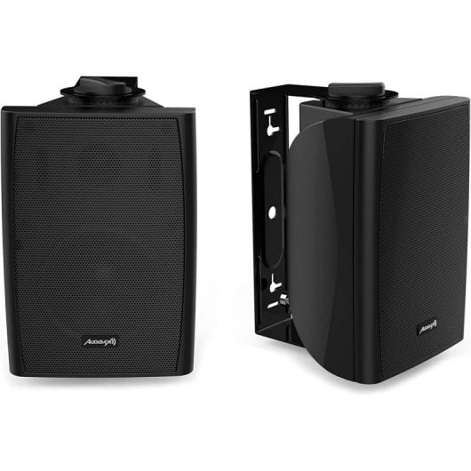 Audibax Elipse 6 Pareja de Altavoces con Soporte de Pared 2 Vías 40W Negros
