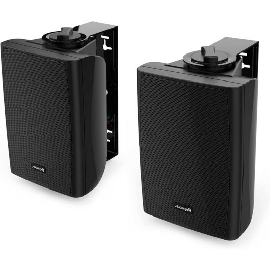 Audibax Elipse 6 Pareja de Altavoces con Soporte de Pared 2 Vías 40W Negros