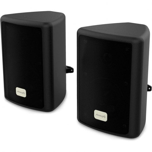 Audibax Pícolo PR-41 Paire d'enceintes bibliothèque et système audio HiFi avec support mural 75 W Noir