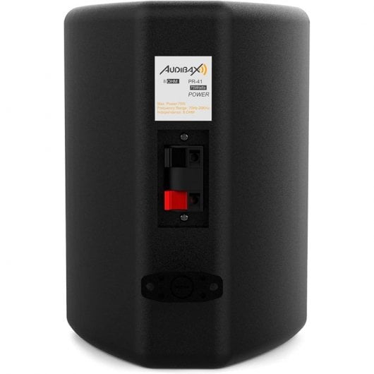 Audibax Pícolo PR-41 Paire d'enceintes bibliothèque et système audio HiFi avec support mural 75 W Noir