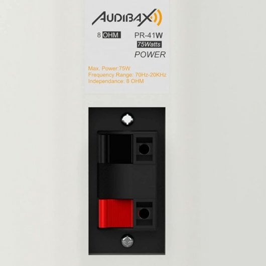 Audibax Pícolo PR-41W Paire d'enceintes bibliothèque et système audio HiFi avec support mural 75 W Blanc
