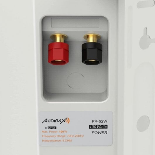 Audibax Pícolo PR-52W Pareja de Altavoces con Soporte de Pared 100W Blancos