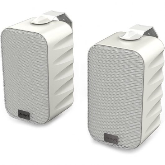 Audibax PR-42T Pareja de Altavoces con Soporte de Pared 2 Vías 4" 75W Blancos