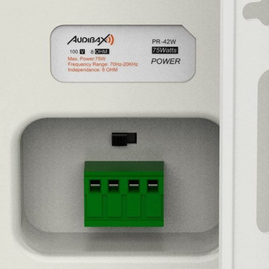 Audibax PR-42T Pareja de Altavoces con Soporte de Pared 2 Vías 4" 75W Blancos