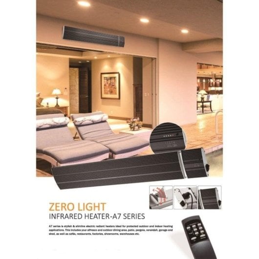 Estufa Elétrica de Infravermelhos Cerâmica Sined Calore 1 800W WiFi Preto para Interior e Exterior