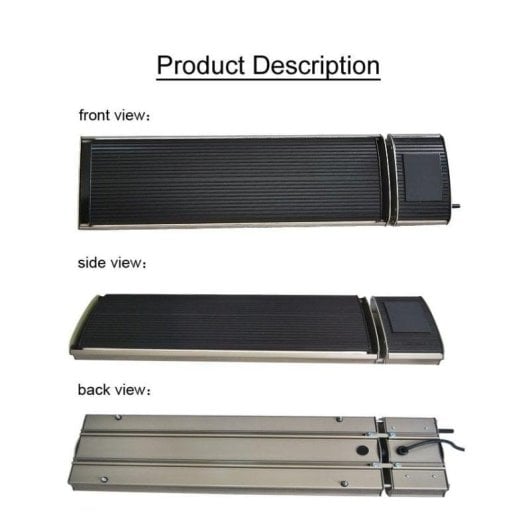 Elektrisches Infrarot-Heizgerät Sined MPC WiFi 2400W mit Wand- und Deckenmontage