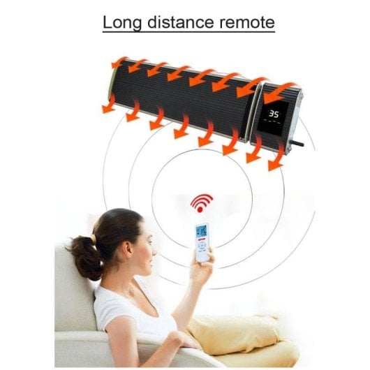 Elektrisches Infrarot-Heizgerät Sined MPC WiFi 2400W mit Wand- und Deckenmontage