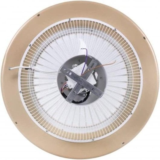 Ventilador de Teto Noaton Callisto Gold 26W Luz LED 3 Cores Controlo Remoto