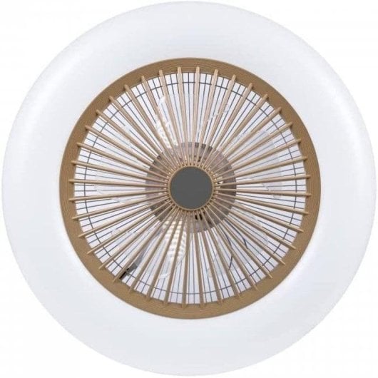 Ventilador de Teto Noaton Callisto Gold 26W Luz LED 3 Cores Controlo Remoto