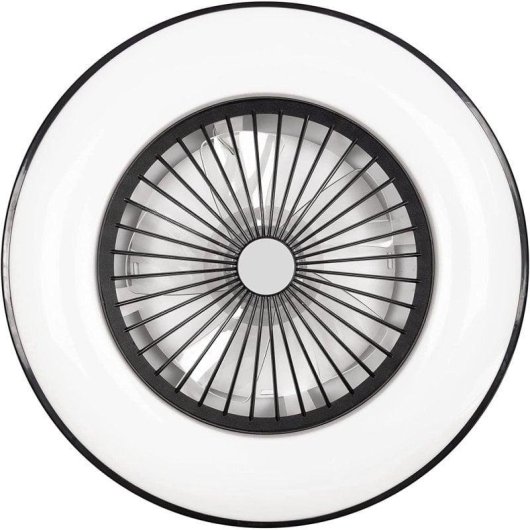 Ventilador de Teto Noaton Vega sem Pás Luz LED 26W Preto Controlo Remoto
