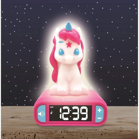 Sveglia digitale Lexibook Unicorno con luce notturna 3D ed effetti sonori