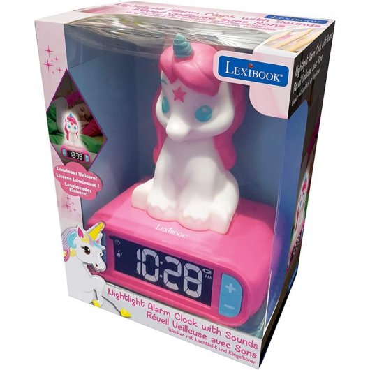 Sveglia digitale Lexibook Unicorno con luce notturna 3D ed effetti sonori