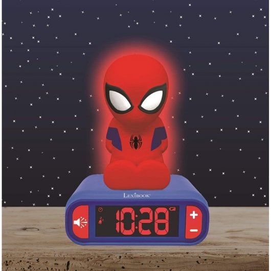 Wecker Lexibook Spider Man Digital 3D Nachtlicht Soundeffekte