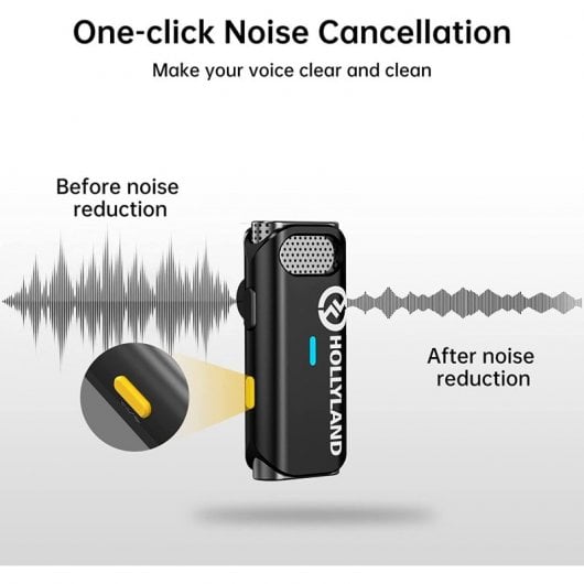 Hollyland LARK M1 Duo Micrófono de Solapa Wireless + Estuche de Carga