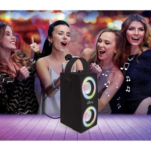 Lexibook Altavoz Portátil LED Bluetooth con Micrófono