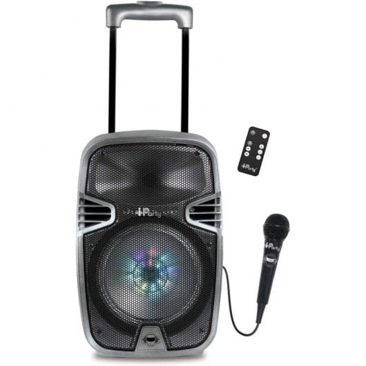 Lexibook iParty Altifalante Luminoso Bluetooth com Pega, Rodas e Microfone